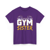 Gym Sister Fitness Strength Workout T-Shirt - Purple