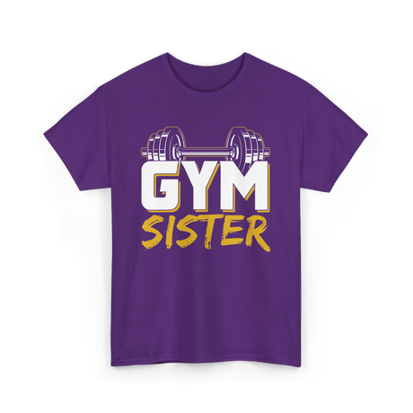 Gym Sister Fitness Strength Workout T-Shirt - Purple