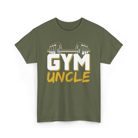 Gym Uncle Weightlifting Fitness T-Shirt - Military Green