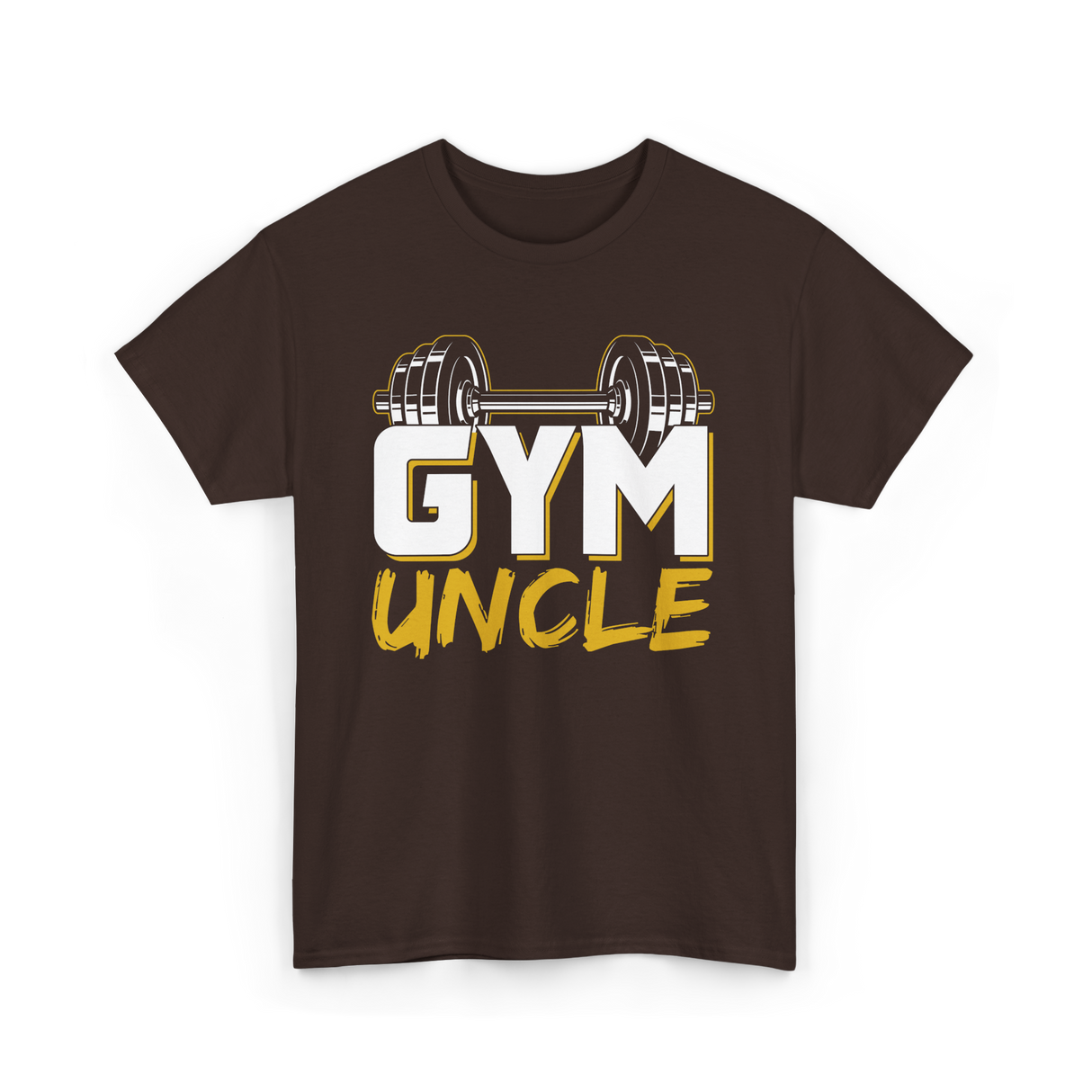 Gym Uncle Weightlifting Fitness T-Shirt - Dark Chocolate