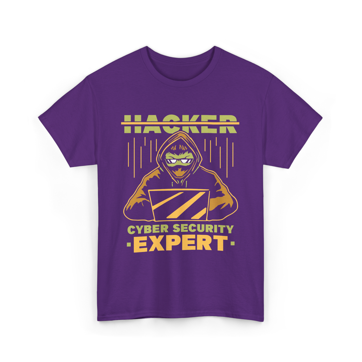 Hacker Cyber Security Expert T-Shirt - Purple