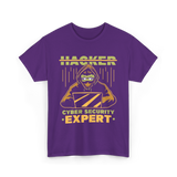 Hacker Cyber Security Expert T-Shirt - Purple