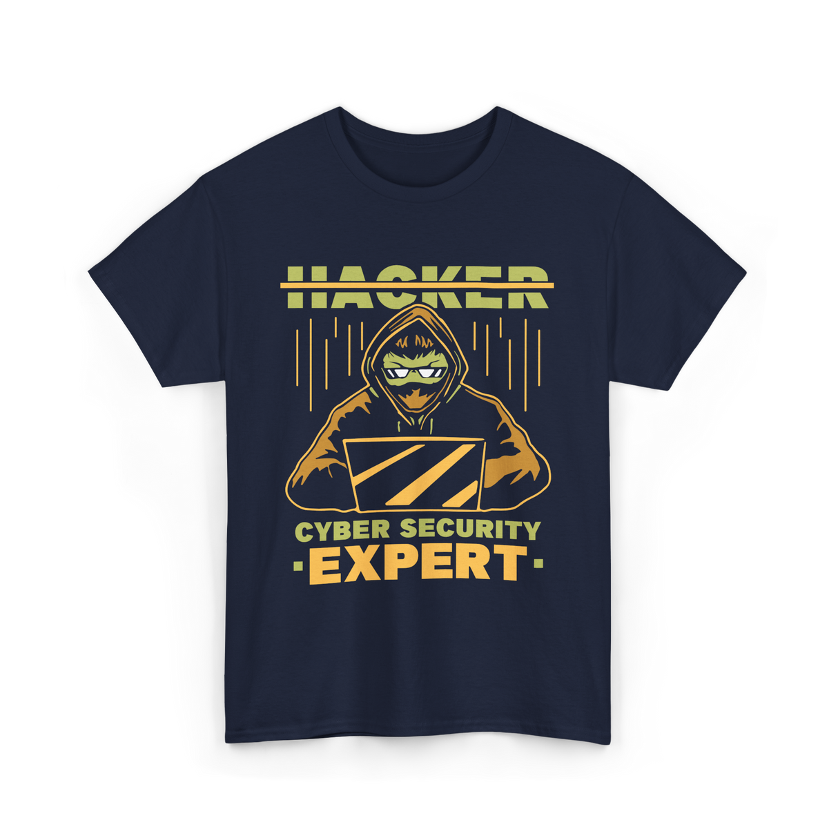 Hacker Cyber Security Expert T-Shirt - Navy