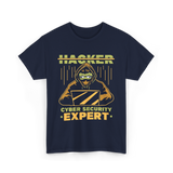 Hacker Cyber Security Expert T-Shirt - Navy