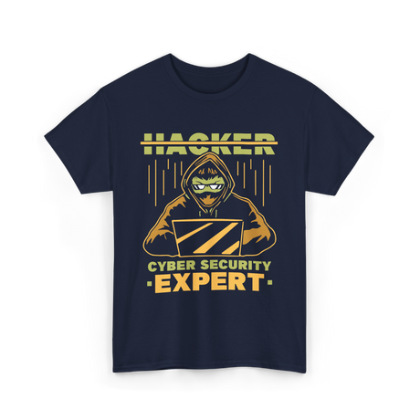 Hacker Cyber Security Expert T-Shirt - Navy