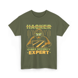 Hacker Cyber Security Expert T-Shirt - Military Green