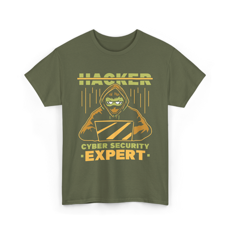 Hacker Cyber Security Expert T-Shirt - Military Green