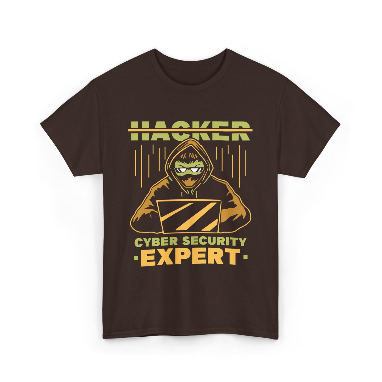 Hacker Cyber Security Expert T-Shirt - Dark Chocolate