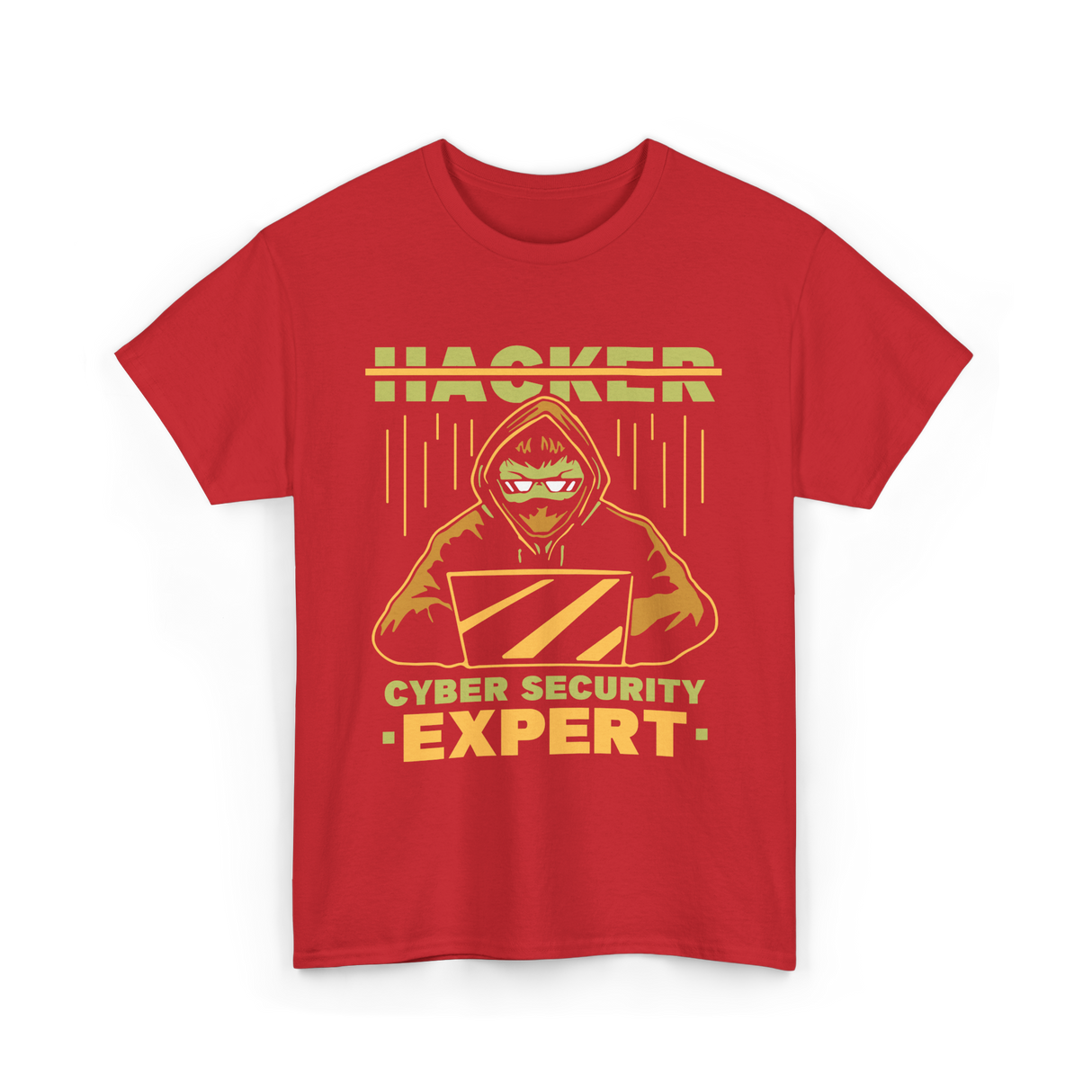 Hacker Cyber Security Expert T-Shirt - Red