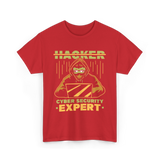 Hacker Cyber Security Expert T-Shirt - Red