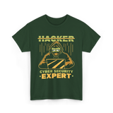 Hacker Cyber Security Expert T-Shirt - Forest Green