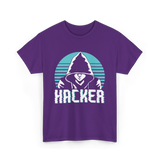 Hacker Hacker Coding Program T-Shirt - Purple