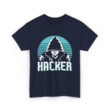 Hacker Hacker Coding Program T-Shirt - Navy