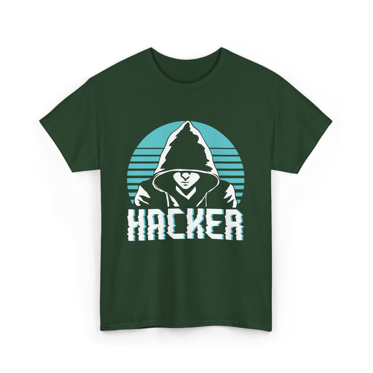 Hacker Hacker Coding Program T-Shirt - Forest Green