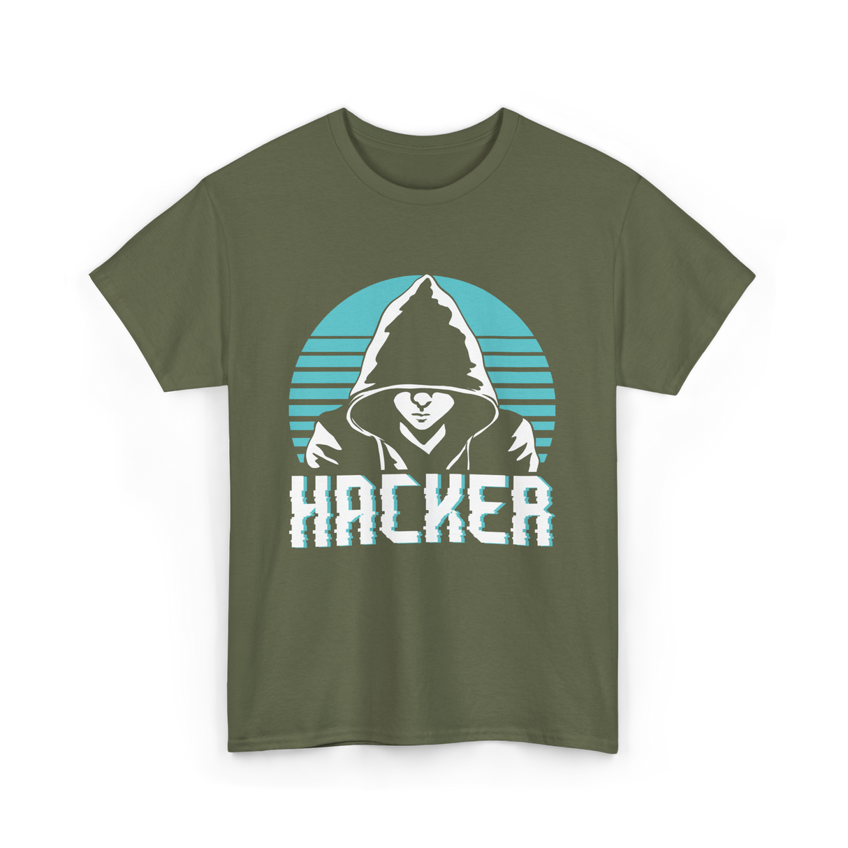 Hacker Hacker Coding Program T-Shirt - Military Green