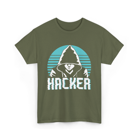 Hacker Hacker Coding Program T-Shirt - Military Green