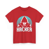 Hacker Hacker Coding Program T-Shirt - Red