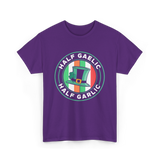 Half Gaelic Half Garlic St. Patrick's Day T-Shirt - Purple