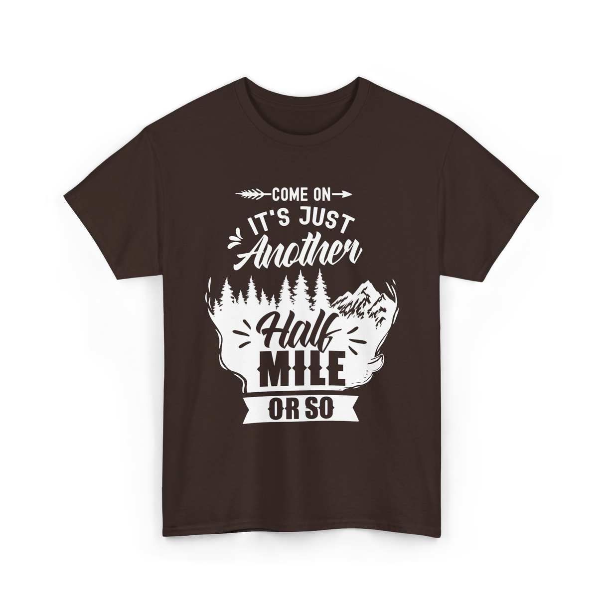 Half Mile Hiking Adventure T-Shirt - Dark Chocolate