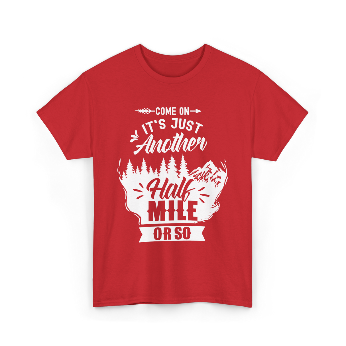 Half Mile Hiking Adventure T-Shirt - Red