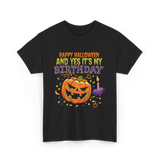 Halloween Birthday Celebration T-Shirt - Black