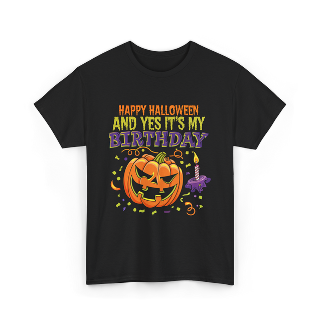 Halloween Birthday Celebration T-Shirt - Black