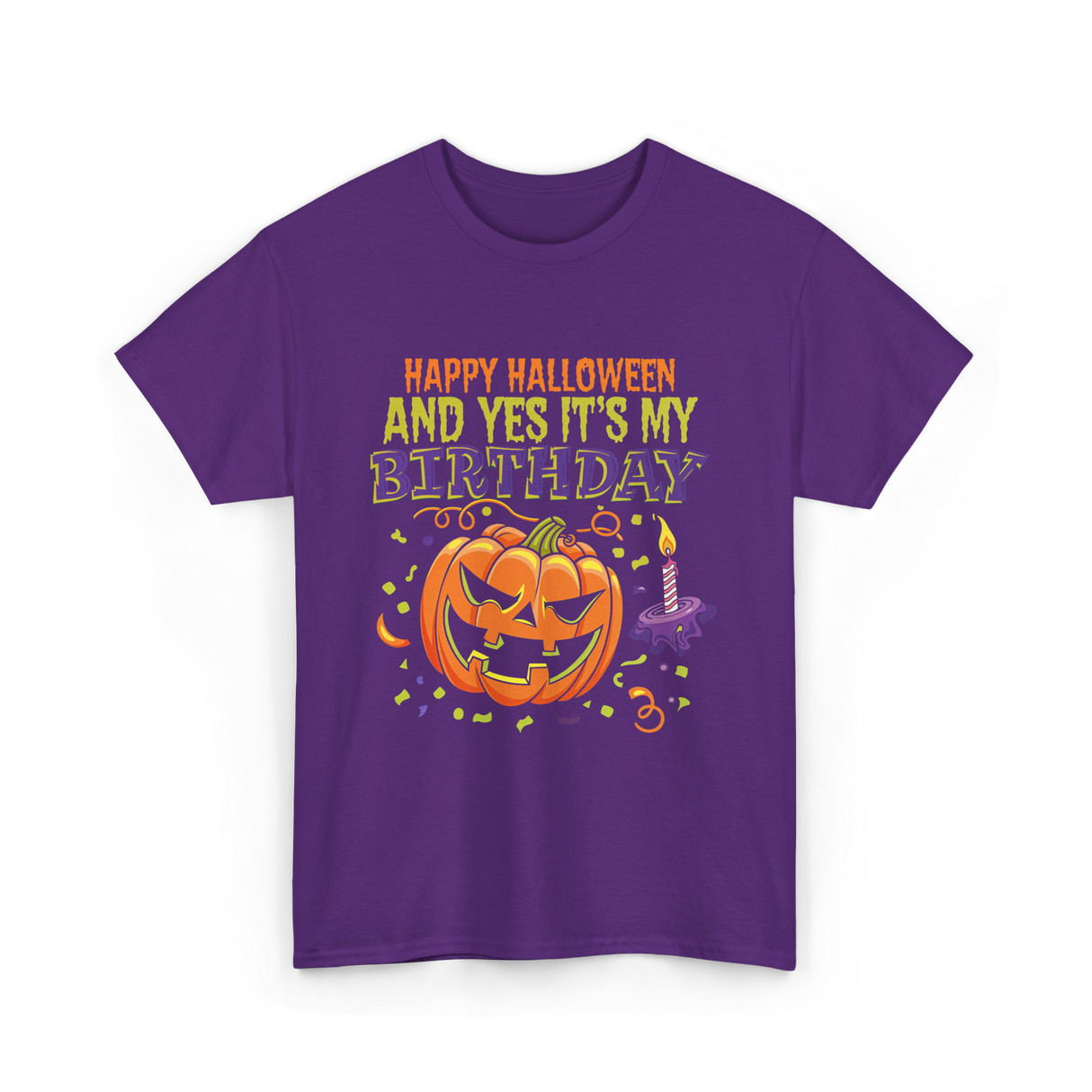 Halloween Birthday Celebration T-Shirt - Purple