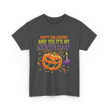 Halloween Birthday Celebration T-Shirt - Dark Heather