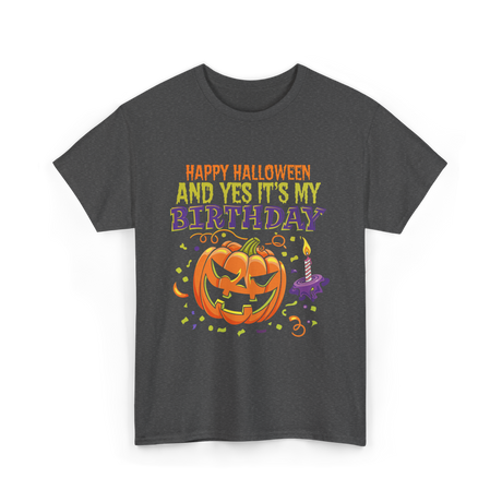 Halloween Birthday Celebration T-Shirt - Dark Heather