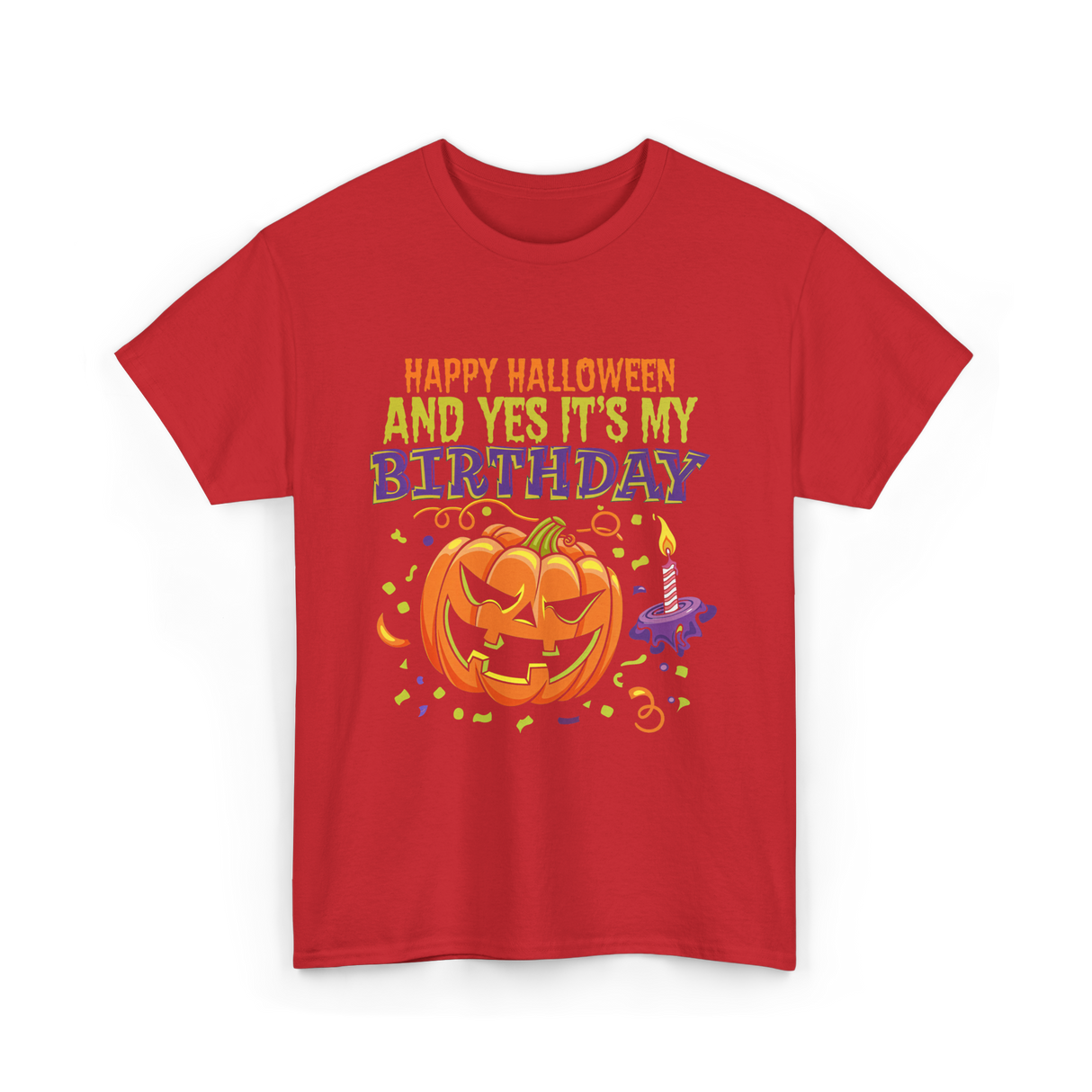 Halloween Birthday Celebration T-Shirt - Red