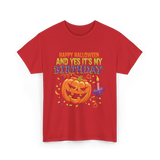 Halloween Birthday Celebration T-Shirt - Red