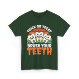 Halloween Brush Your Teeth T-Shirt - Forest Green