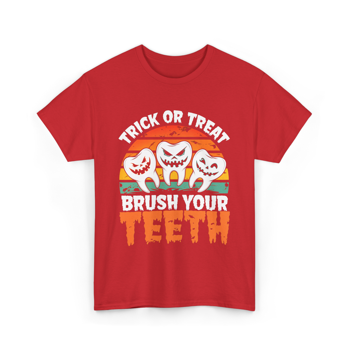 Halloween Brush Your Teeth T-Shirt - Red