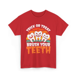 Halloween Brush Your Teeth T-Shirt - Red