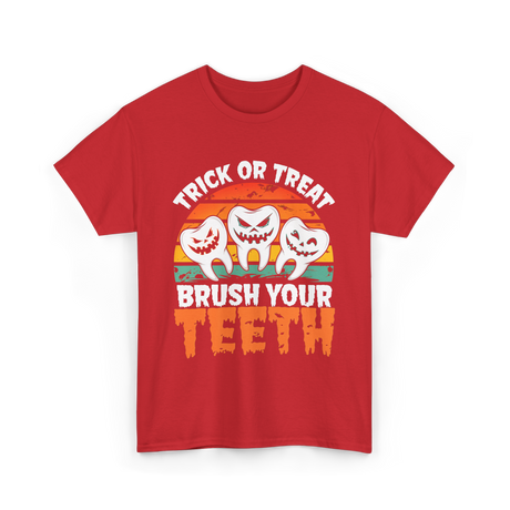 Halloween Brush Your Teeth T-Shirt - Red