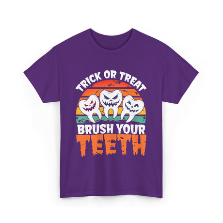 Halloween Brush Your Teeth T-Shirt - Purple