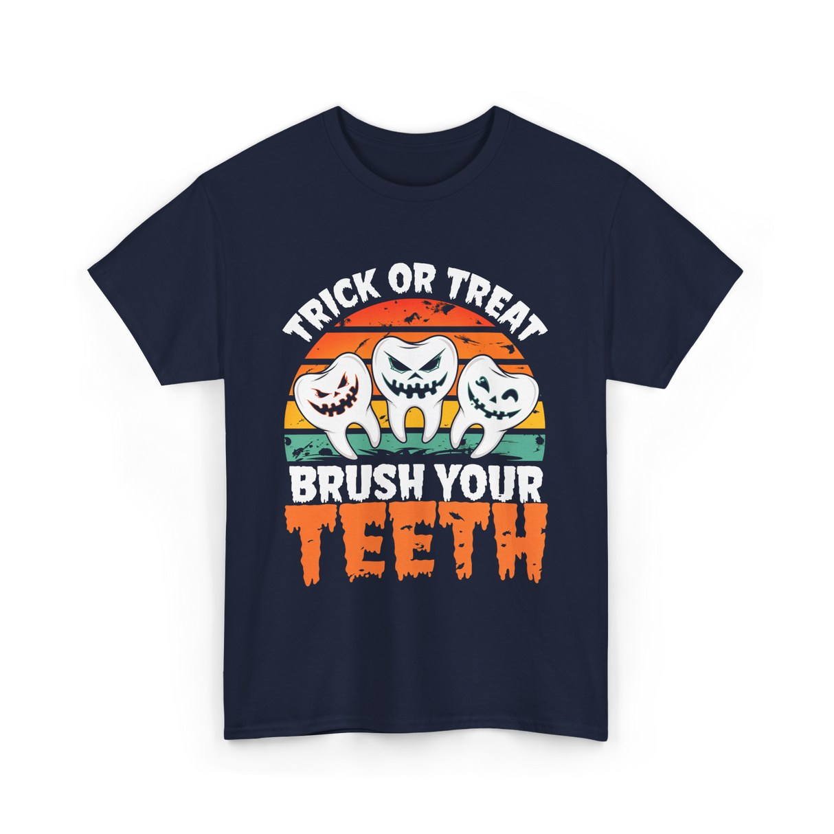 Halloween Brush Your Teeth T-Shirt - Navy