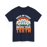 Halloween Brush Your Teeth T-Shirt - Navy