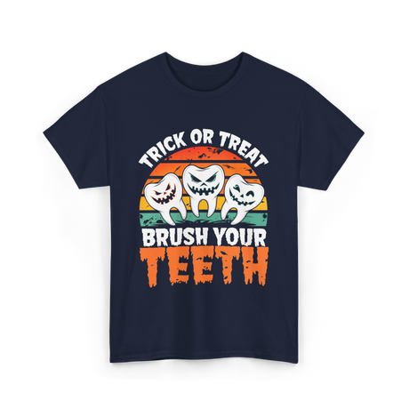 Halloween Brush Your Teeth T-Shirt - Navy