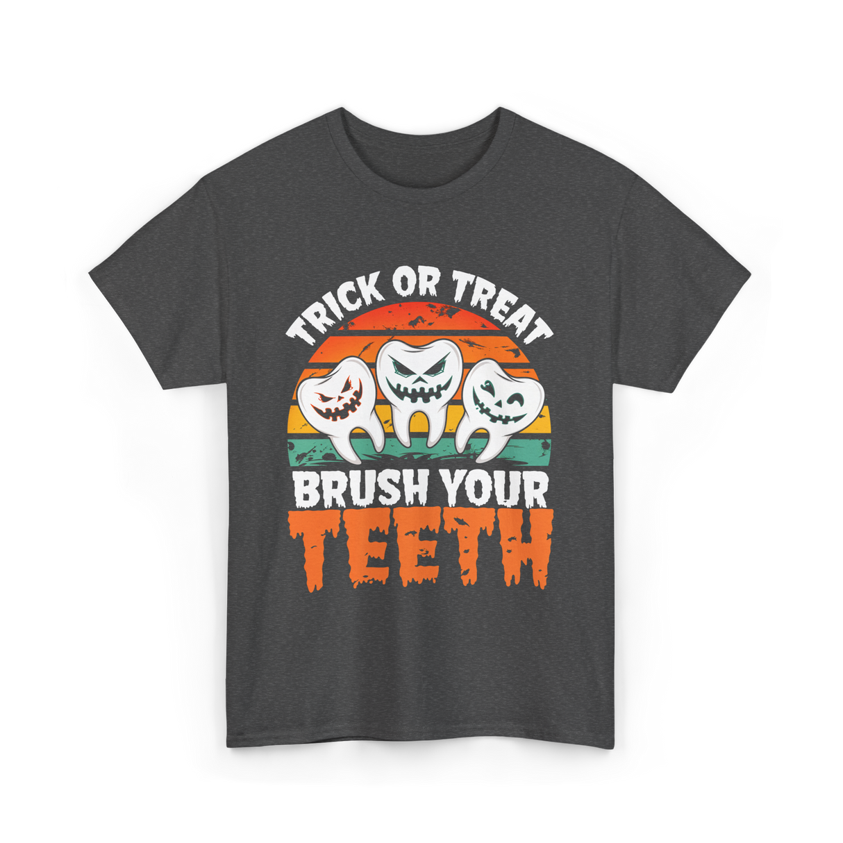 Halloween Brush Your Teeth T-Shirt - Dark Heather