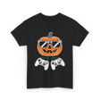 Halloween Gamer Pumpkin Gaming T-Shirt - Black