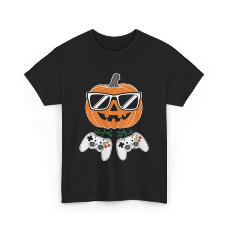 Halloween Gamer Pumpkin Gaming T-Shirt - Black