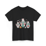 Halloween Nurse Ghost Nursing T-Shirt - Black