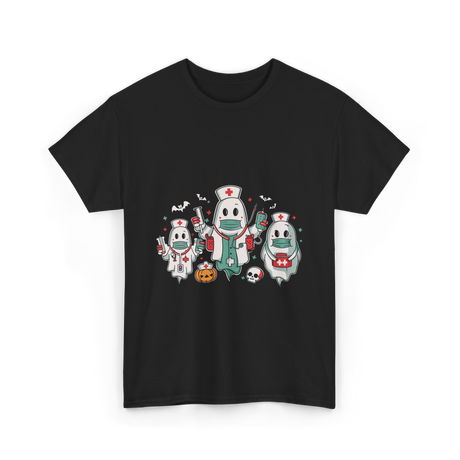 Halloween Nurse Ghost Nursing T-Shirt - Black