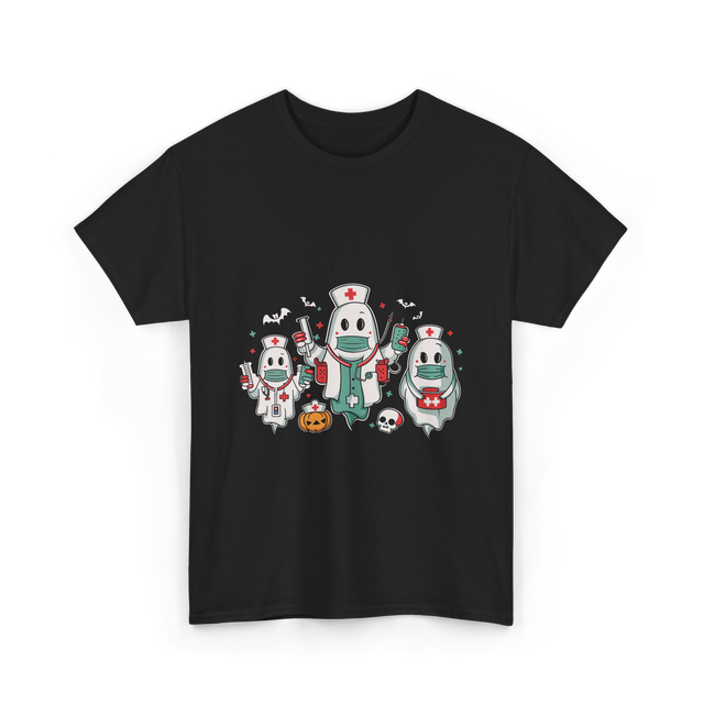 Halloween Nurse Ghost Nursing T-Shirt - Black