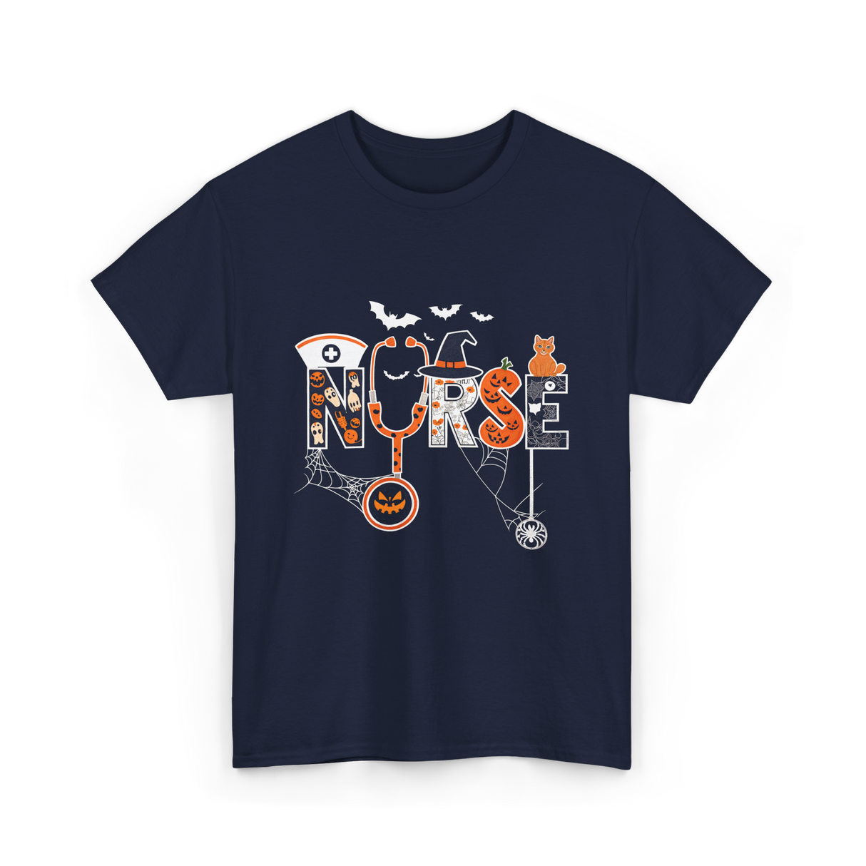 Halloween Nurse Nurse T-Shirt - Navy