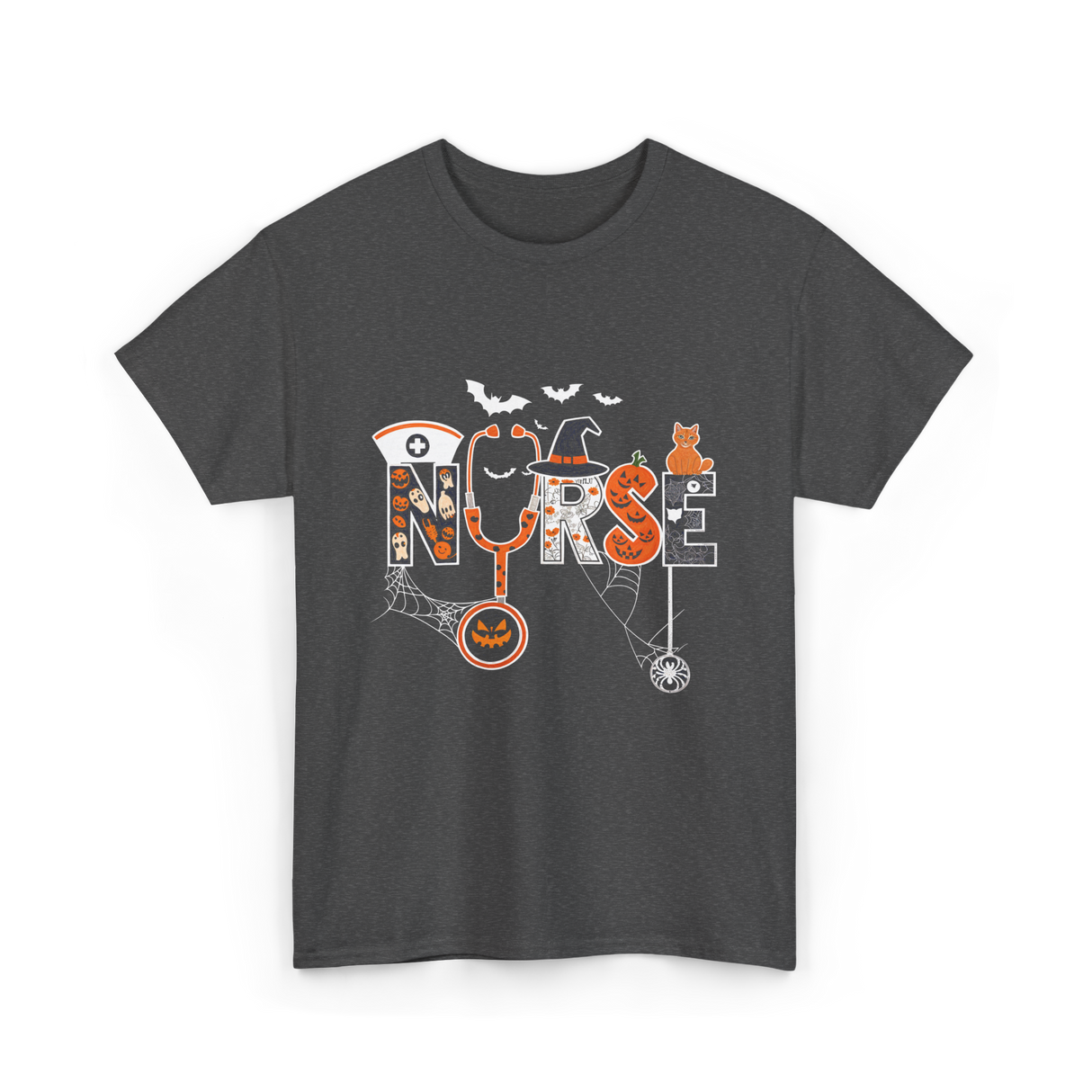 Halloween Nurse Nurse T-Shirt - Dark Heather