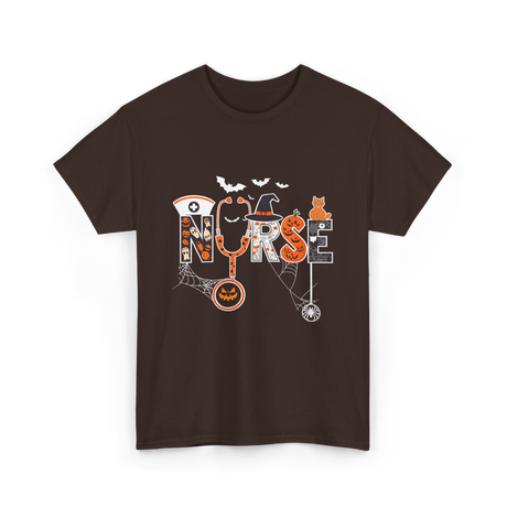 Halloween Nurse Nurse T-Shirt - Dark Chocolate