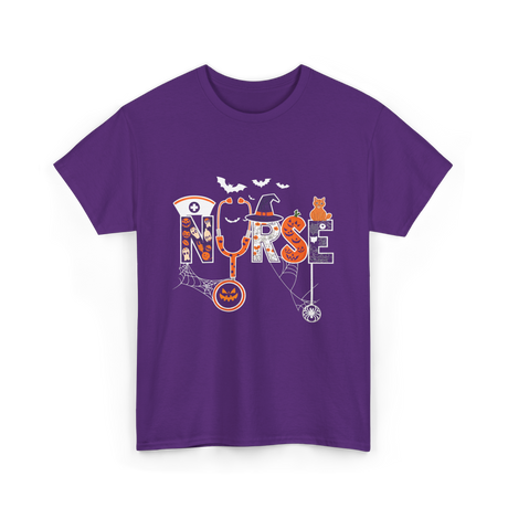 Halloween Nurse Nurse T-Shirt - Purple