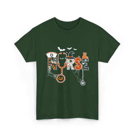 Halloween Nurse Nurse T-Shirt - Forest Green